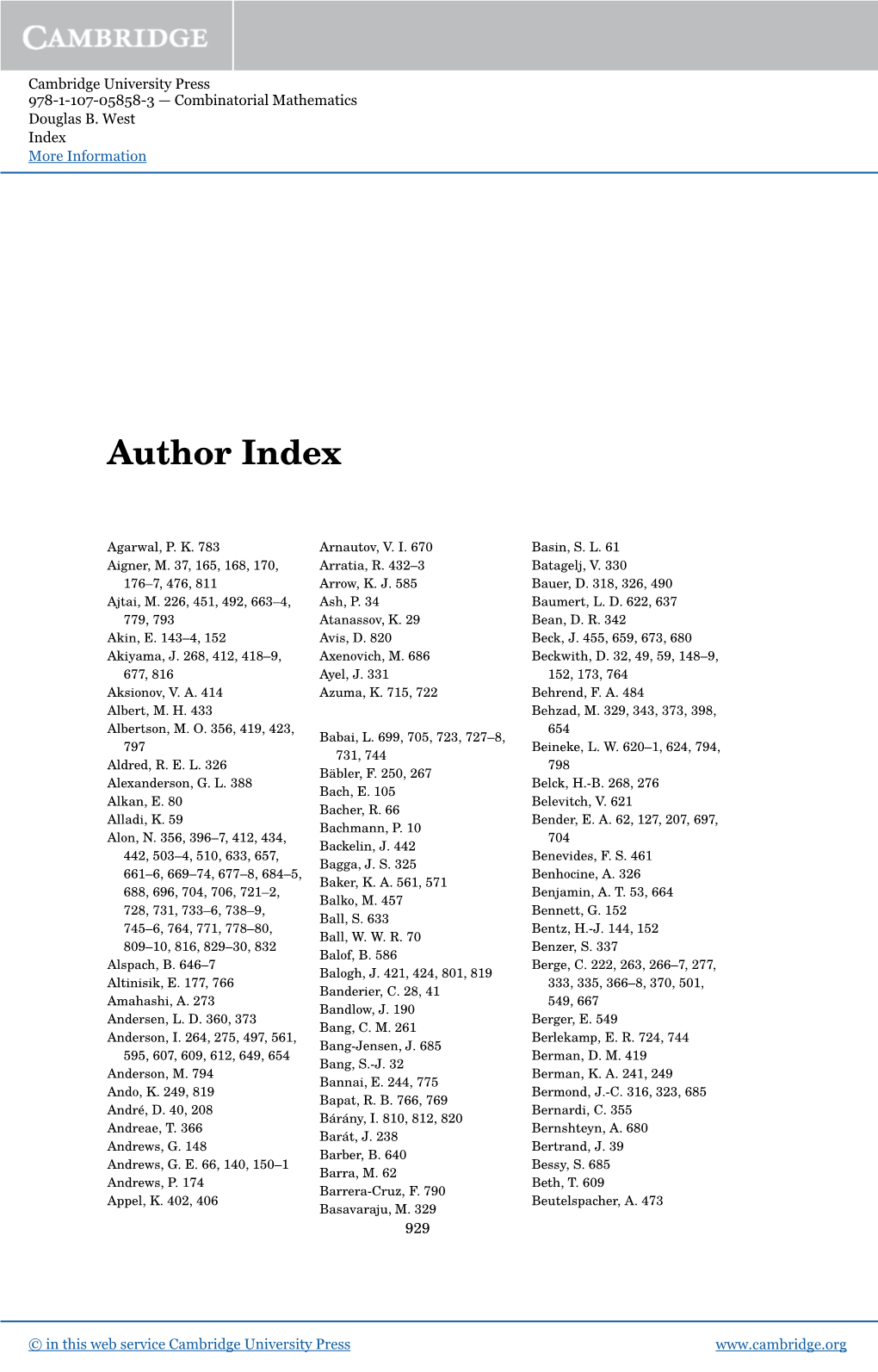 Author Index