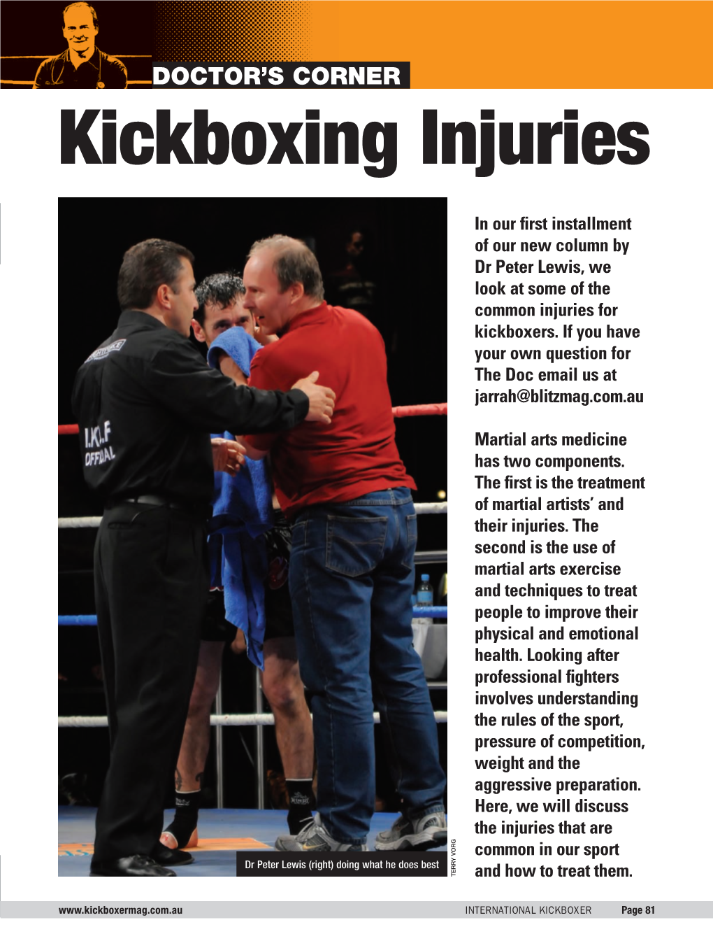 Kickboxing Injuries