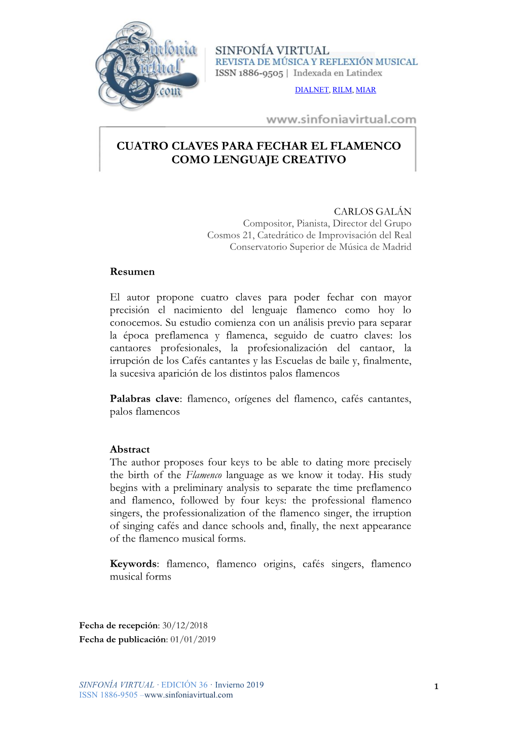 Cuatro Claves Para Fechar El Flamenco Como Lenguaje Creativo