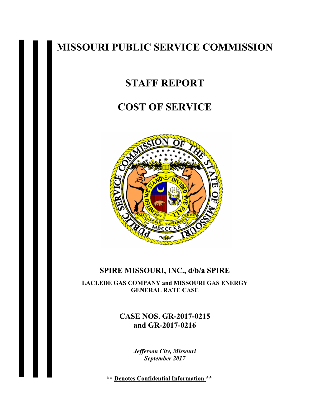 Missouri Public Service Commission Staff Report