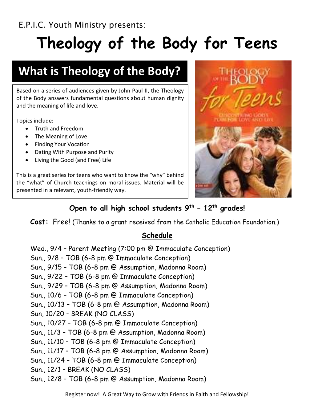 Theology of the Body for Teens