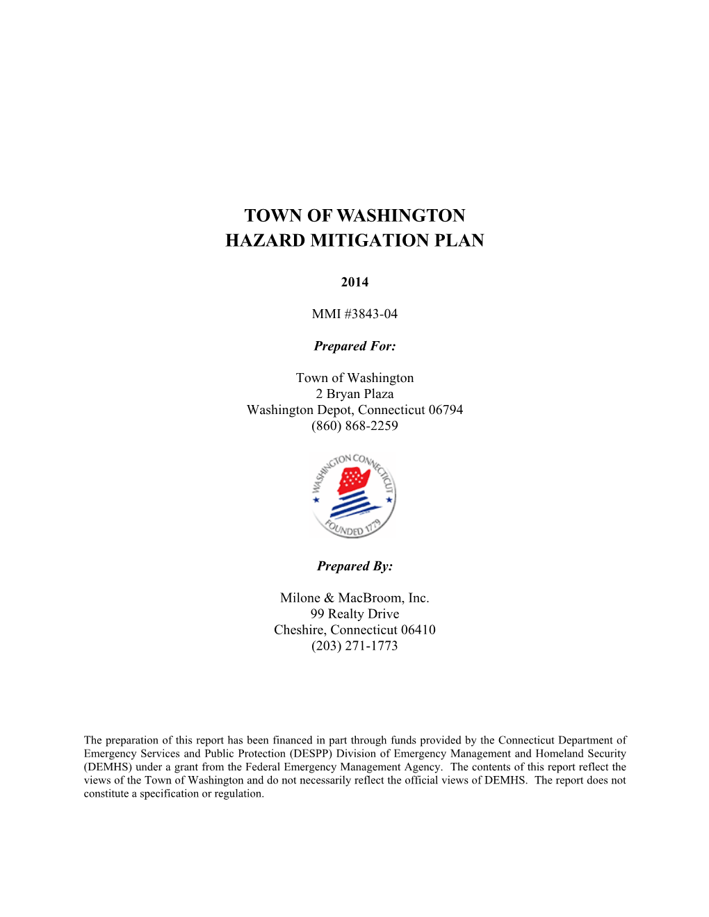 Town of Washington Hazard Mitigation Plan