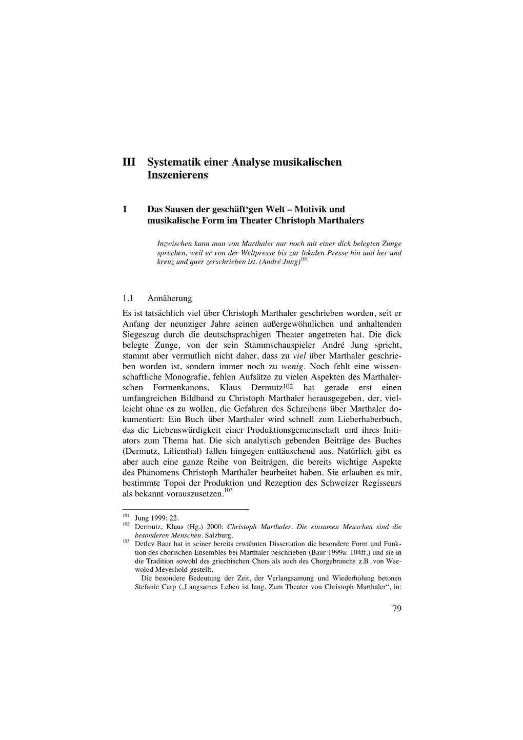 III Systematik Einer Analyse Musikalischen Inszenierens