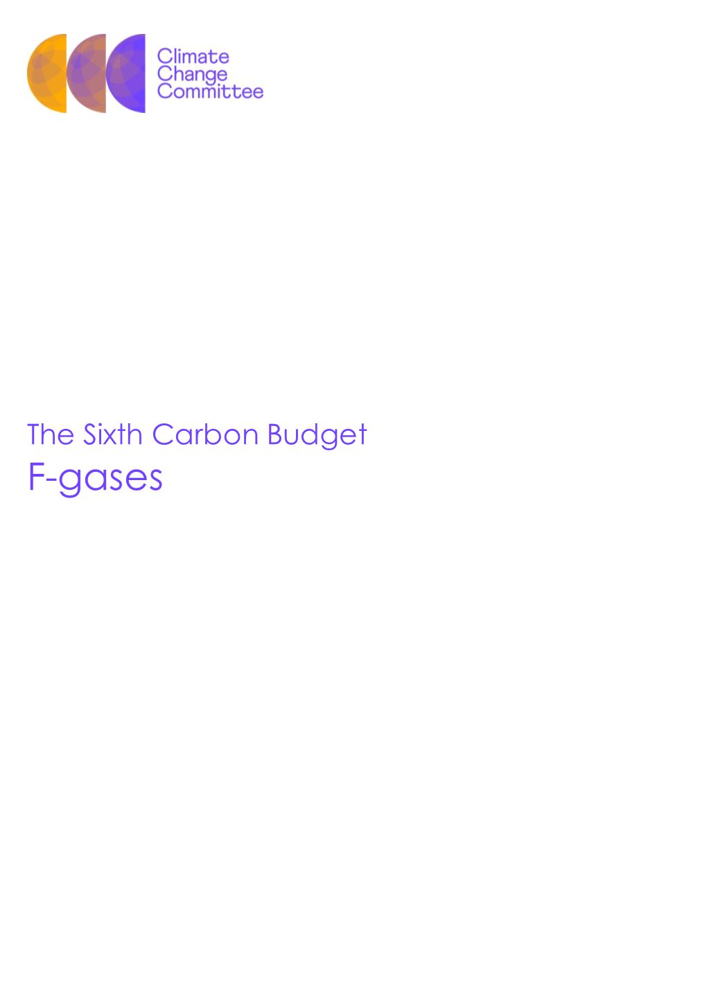 The Sixth Carbon Budget F-Gases