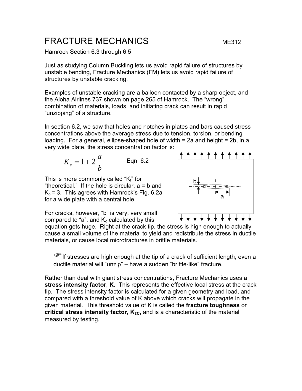 Fracture Mechanics Me312