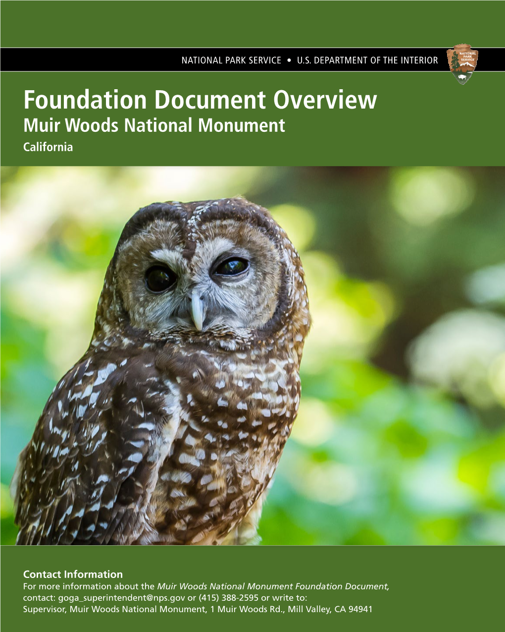 Muir Woods National Monument Foundation Document Overview