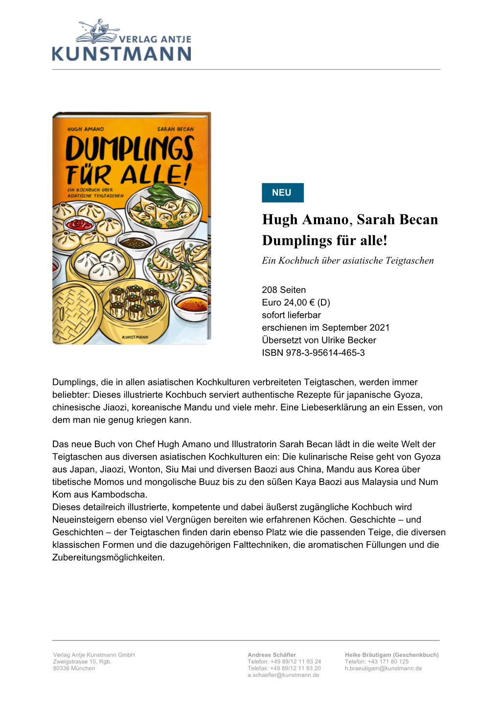 Dumplings Für Alle! Ein Kochbuch Über Asiatische Teigtaschen
