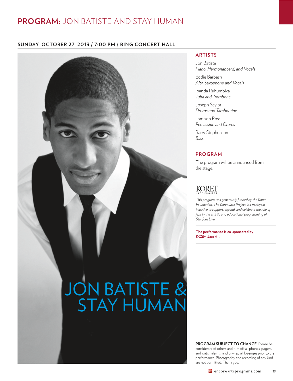 Jon Batiste & Stay Human