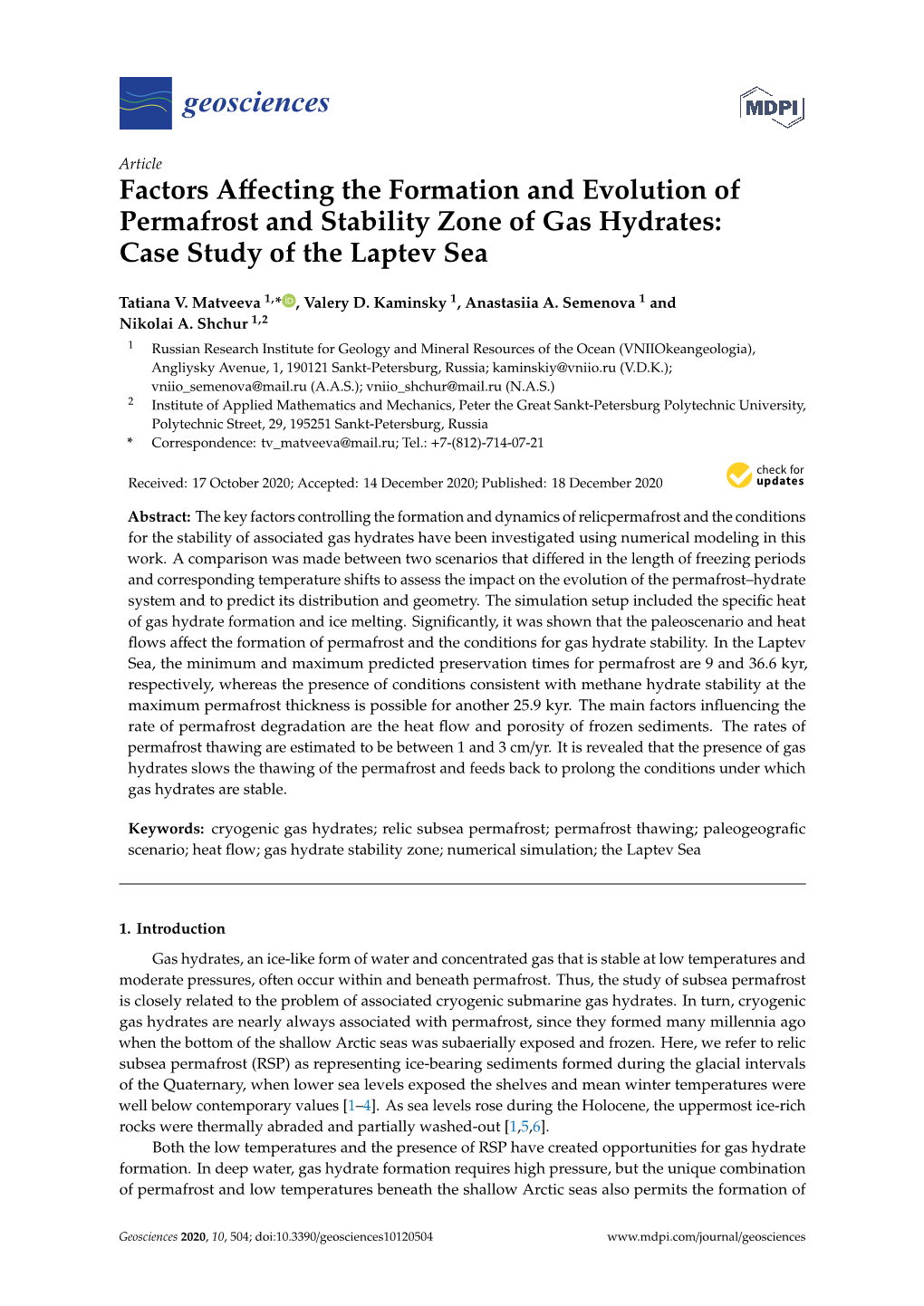 Case Study of the Laptev Sea