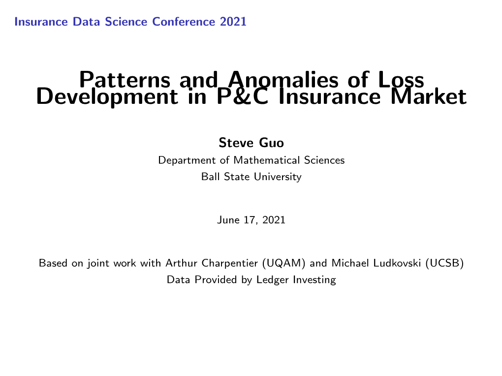 Patterns and Anomalies of Loss Development in P&C Insurance