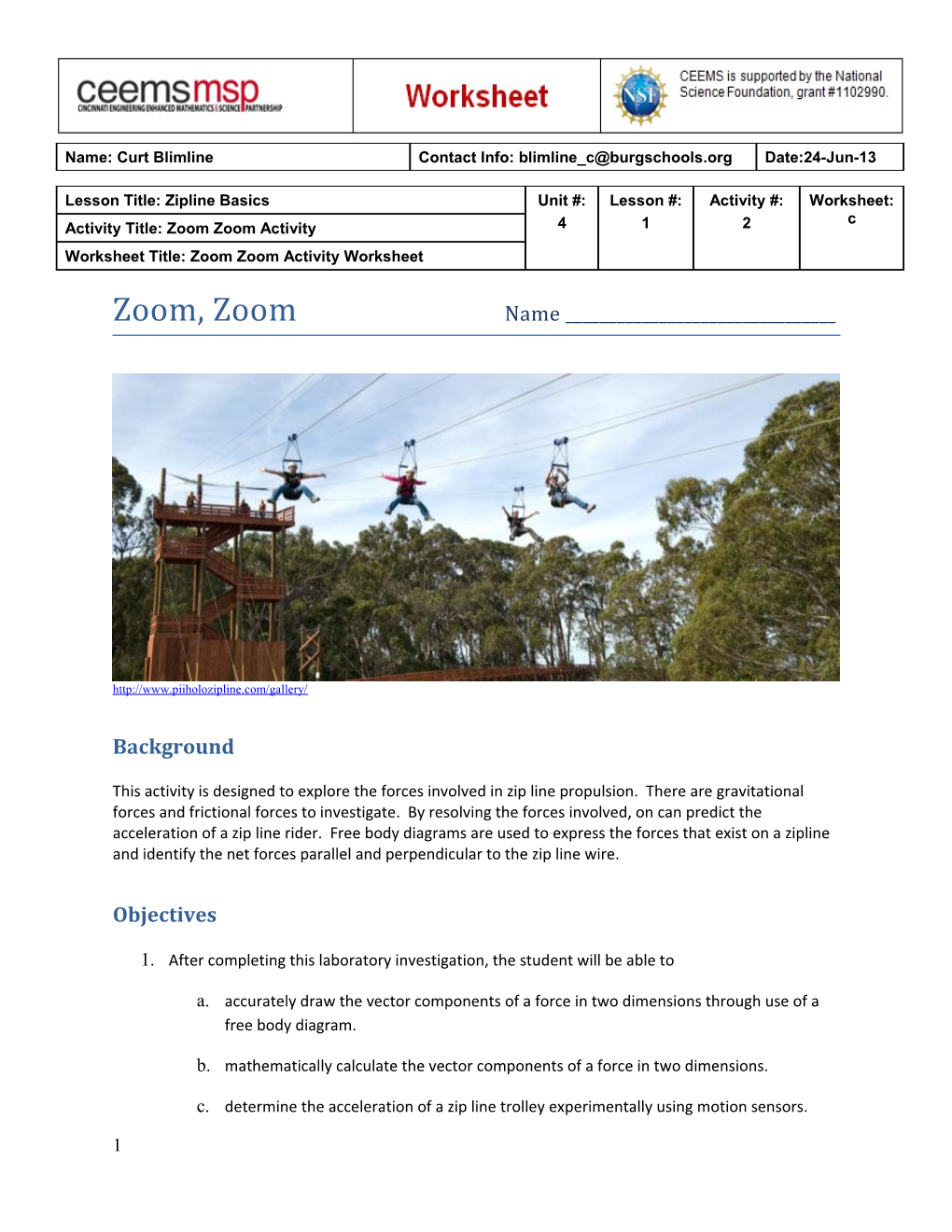 1. After Completing This Laboratory Investigation, the Student Will Be Able To