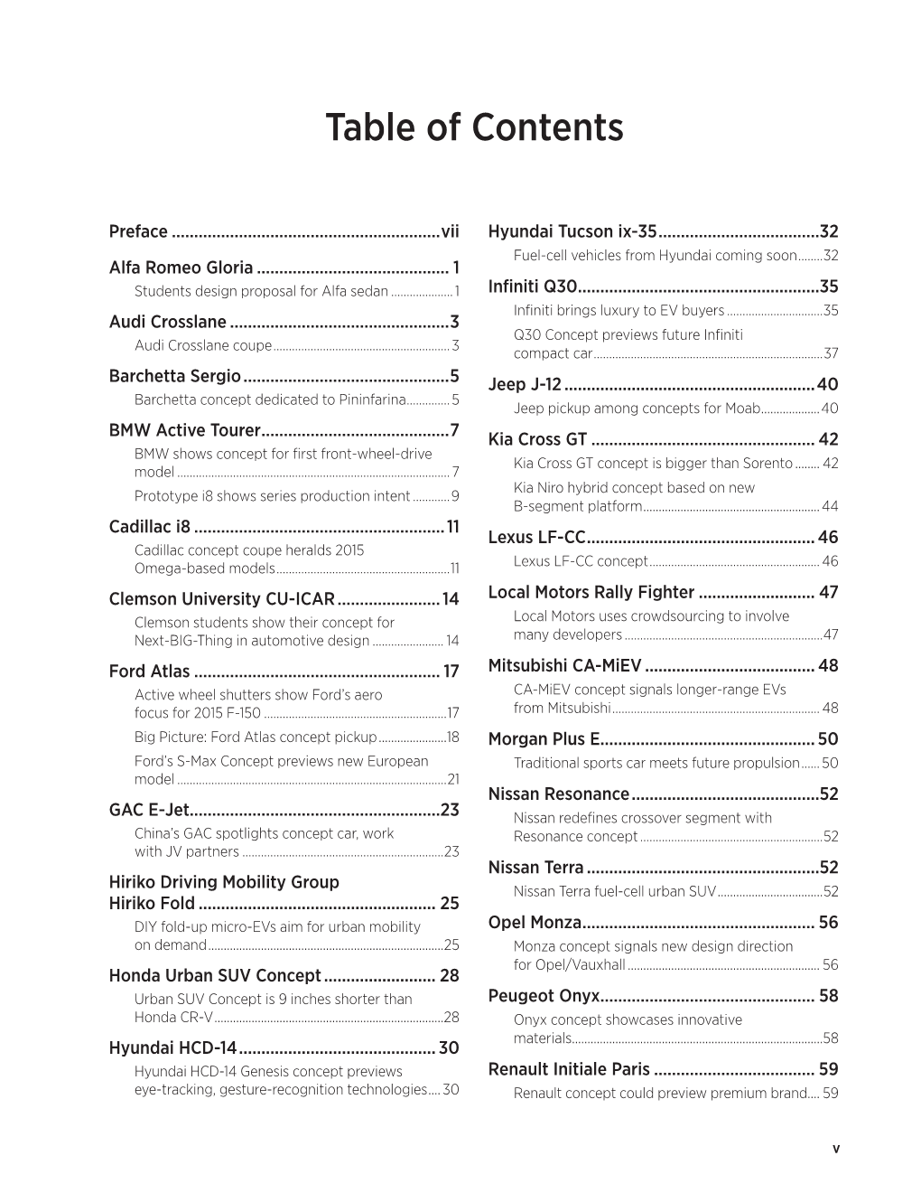 Table of Contents