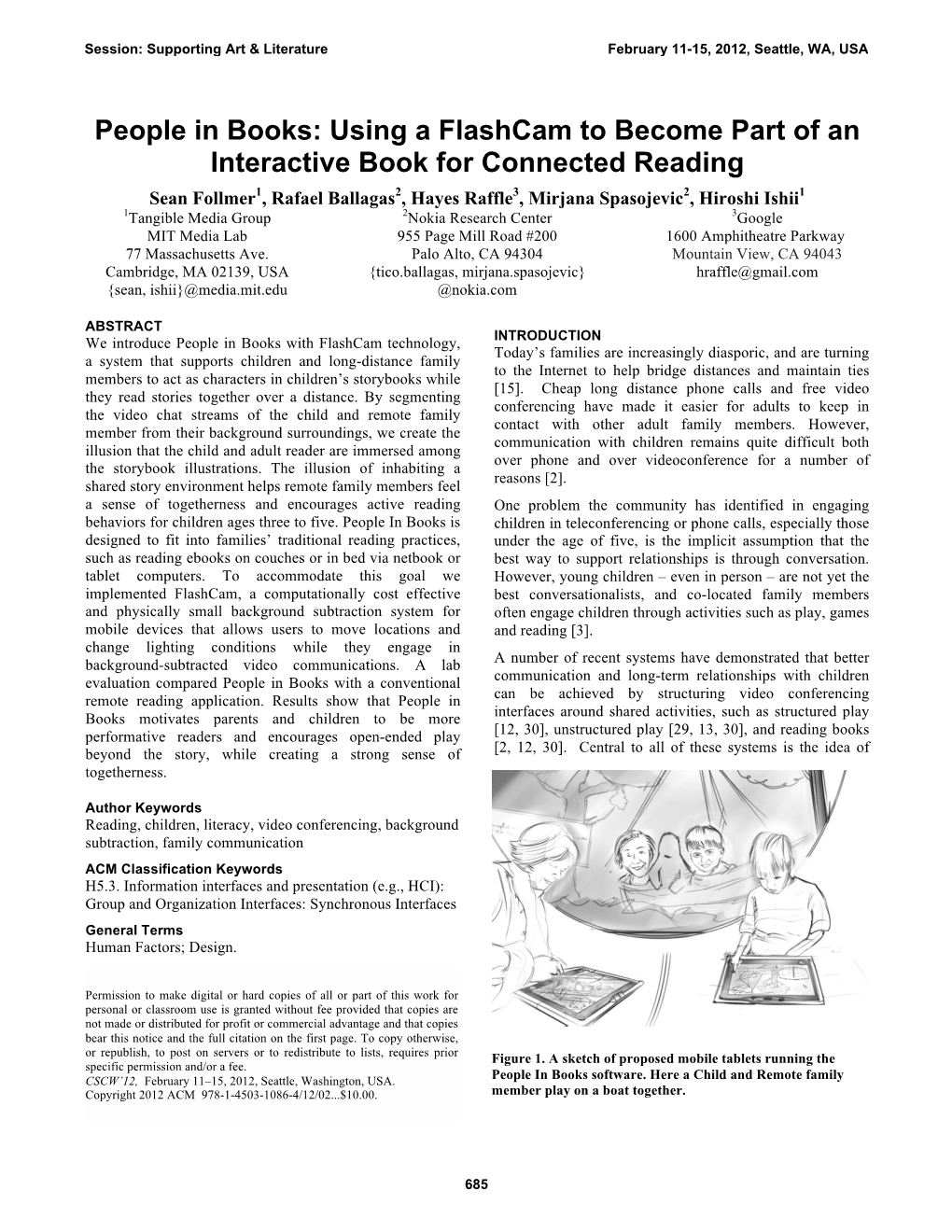 Using a Flashcam to Become Part of an Interactive Book for Connected