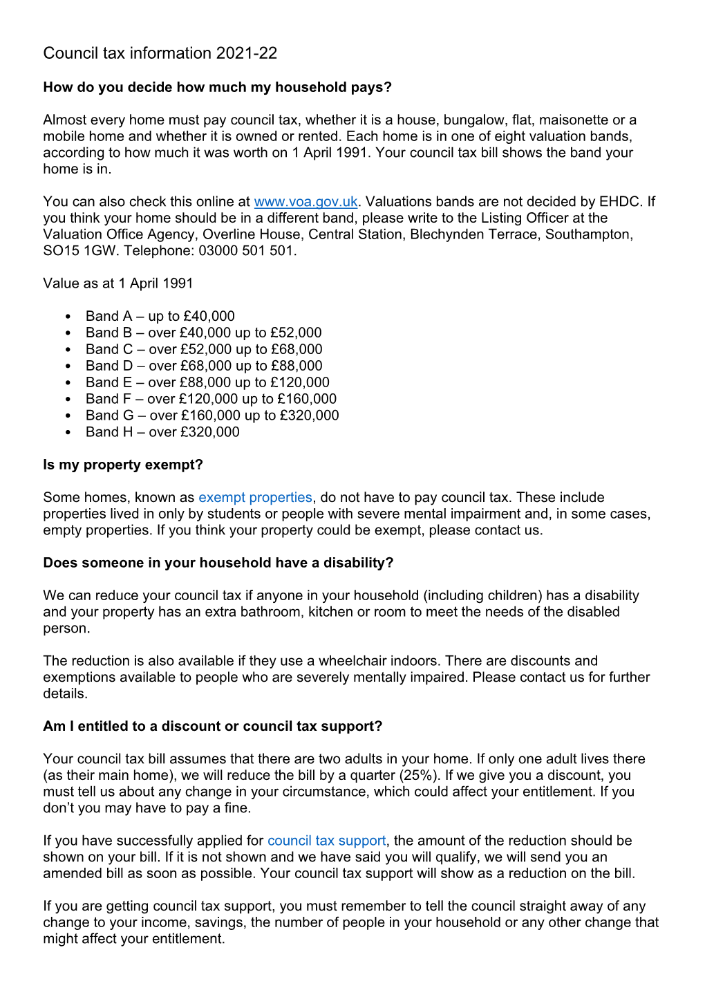 Council Tax Information 2021-22