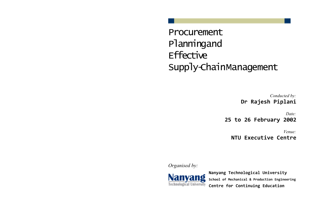 Supply-Chain Management s3