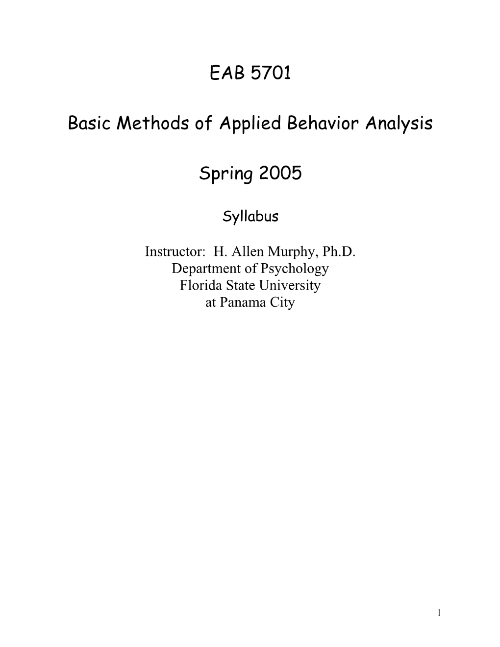 Basic Methods of Applied Behavior Analysis