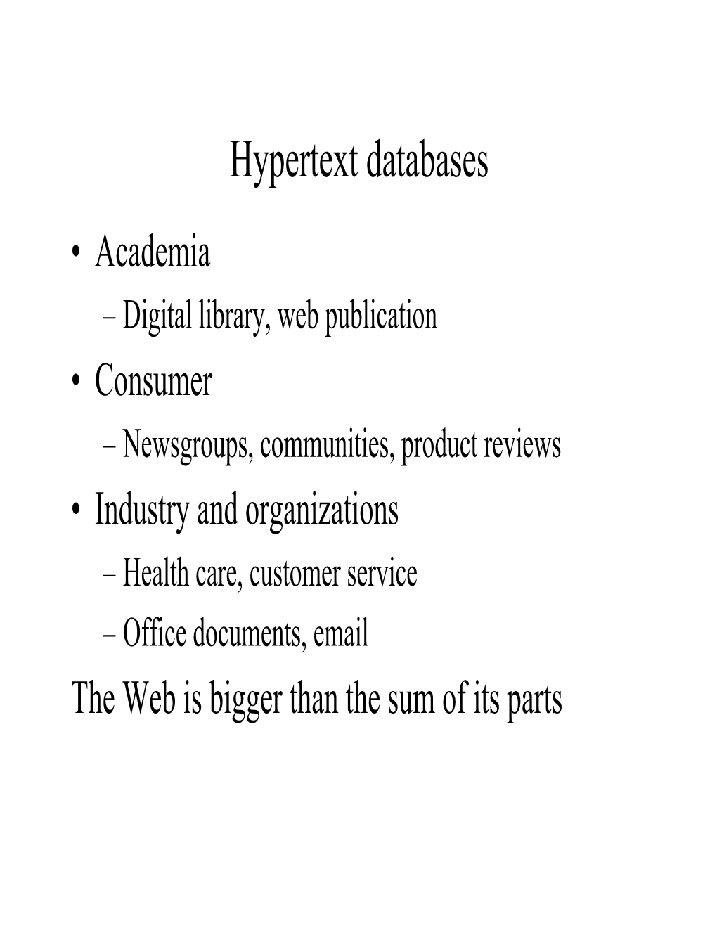 Hypertext Databases