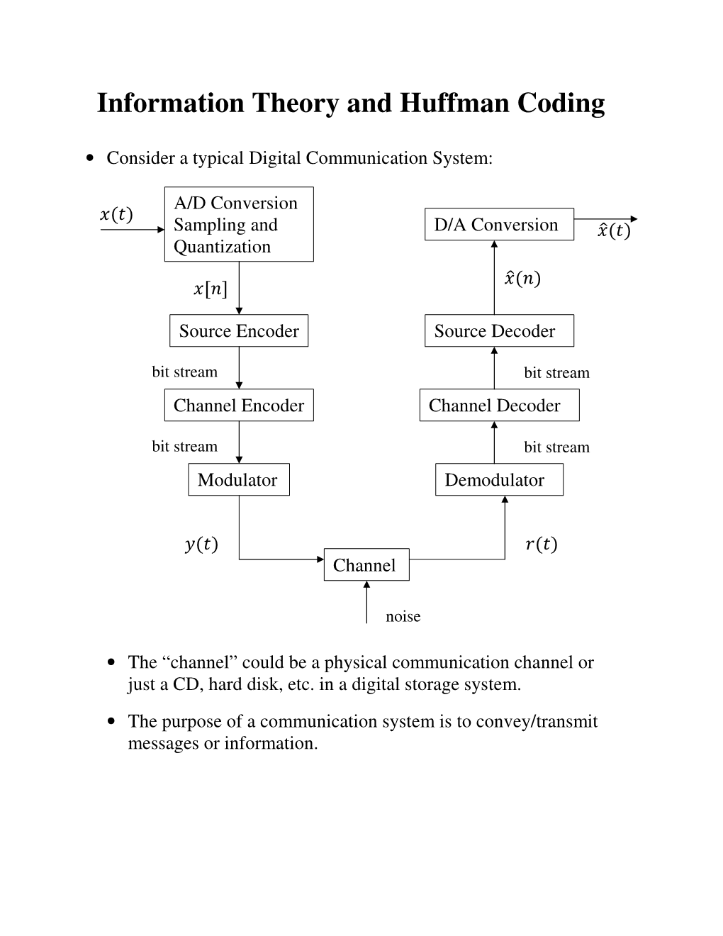 Information Theory and Huffman Coding