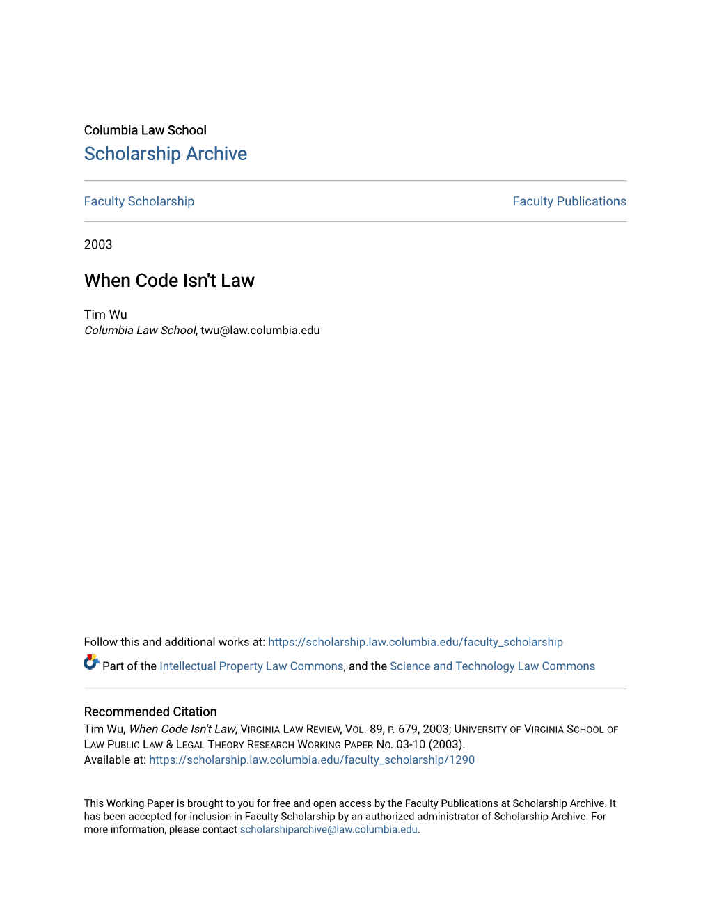 When Code Isn't Law