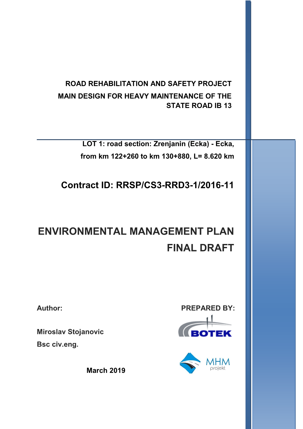 Environmental Management Plan Final Draft