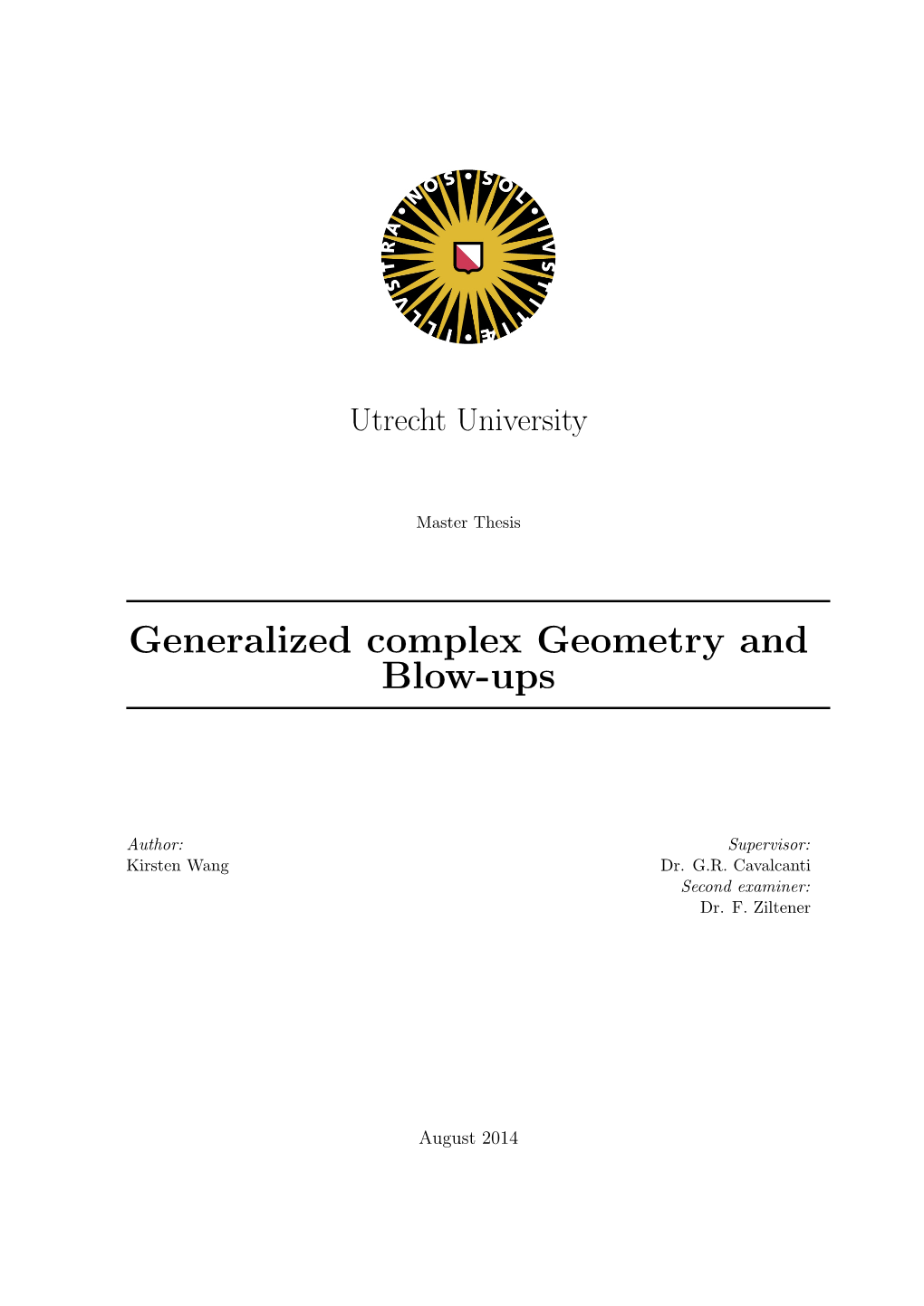 Generalized Complex Geometry and Blow-Ups