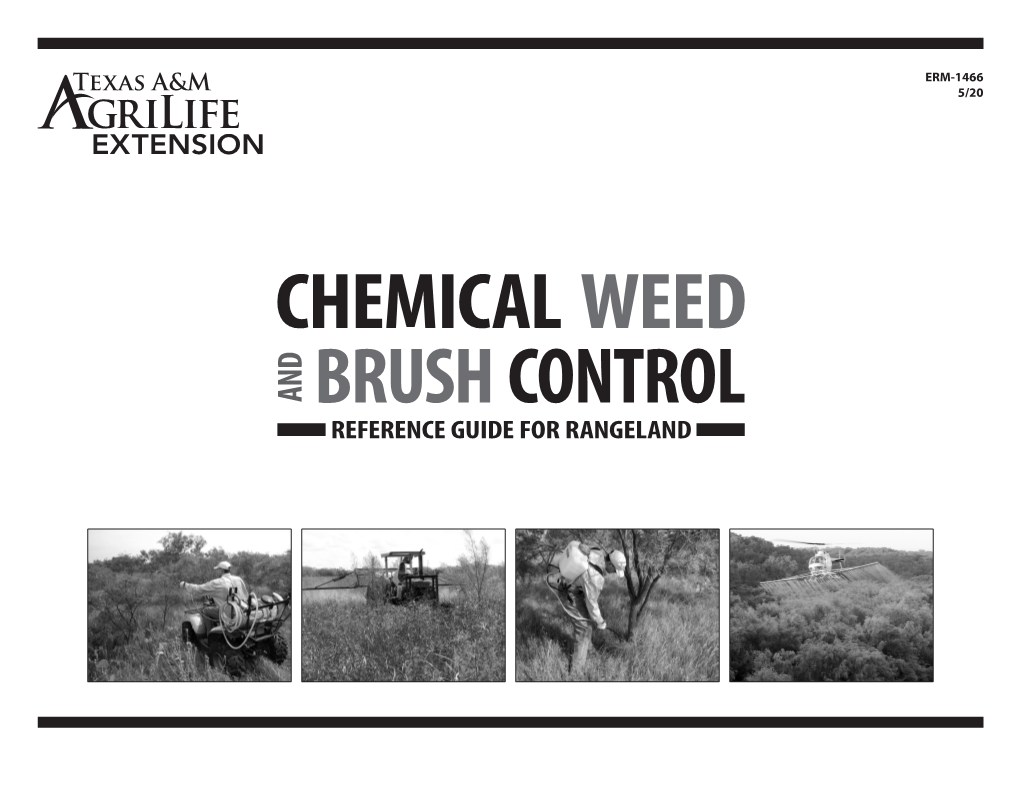 Chemical Weed and Brush Control Reference Guide for Rangeland