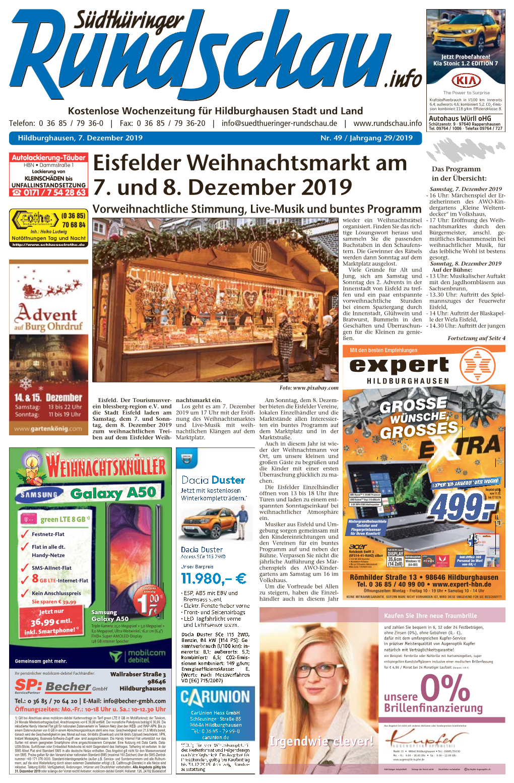 Eisfelder Weihnachtsmarkt Am 7. Und 8. Dezember 2019