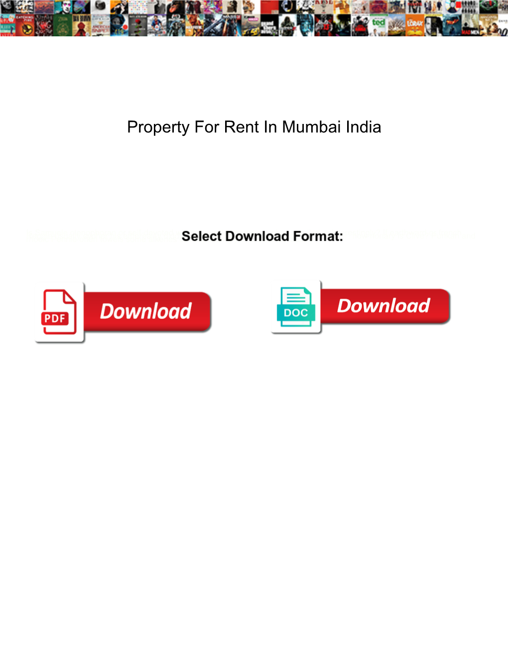 Property for Rent in Mumbai India