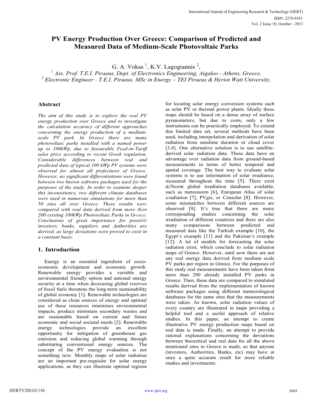 PV Energy Production Over Greece: Comparison of Predicted and Measured Data of Medium-Scale Photovoltaic Parks