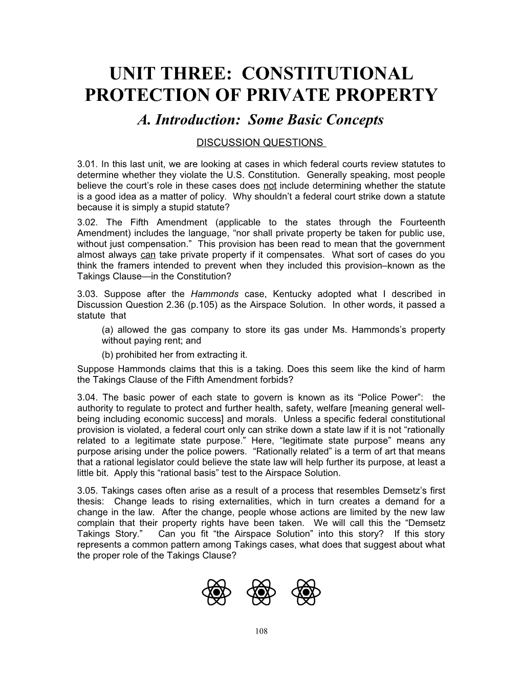 Unit Three: Constitutional Protection of Property