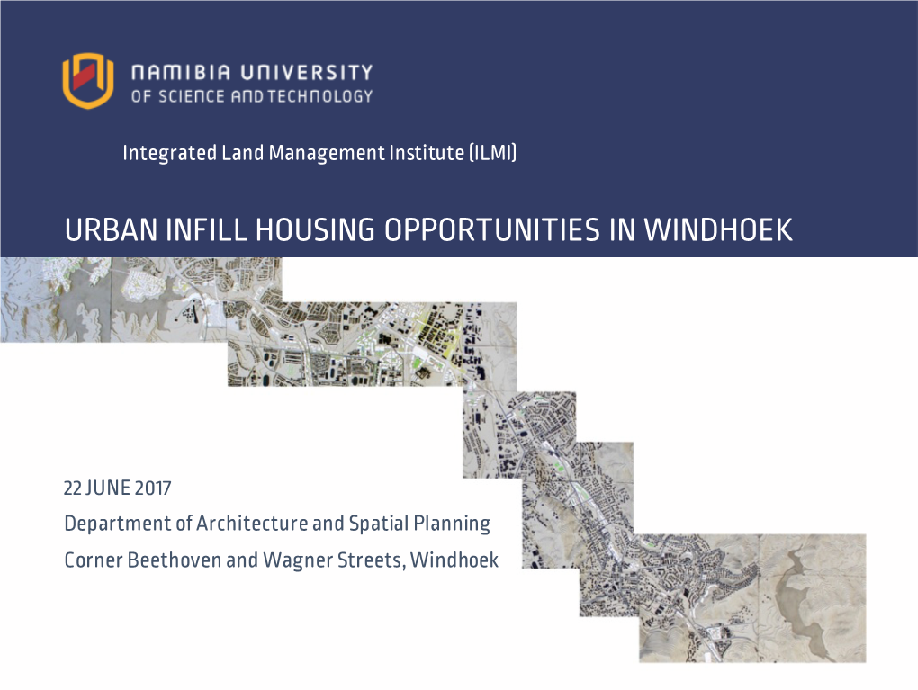 Urban Infill Housing Opportunities in Windhoek