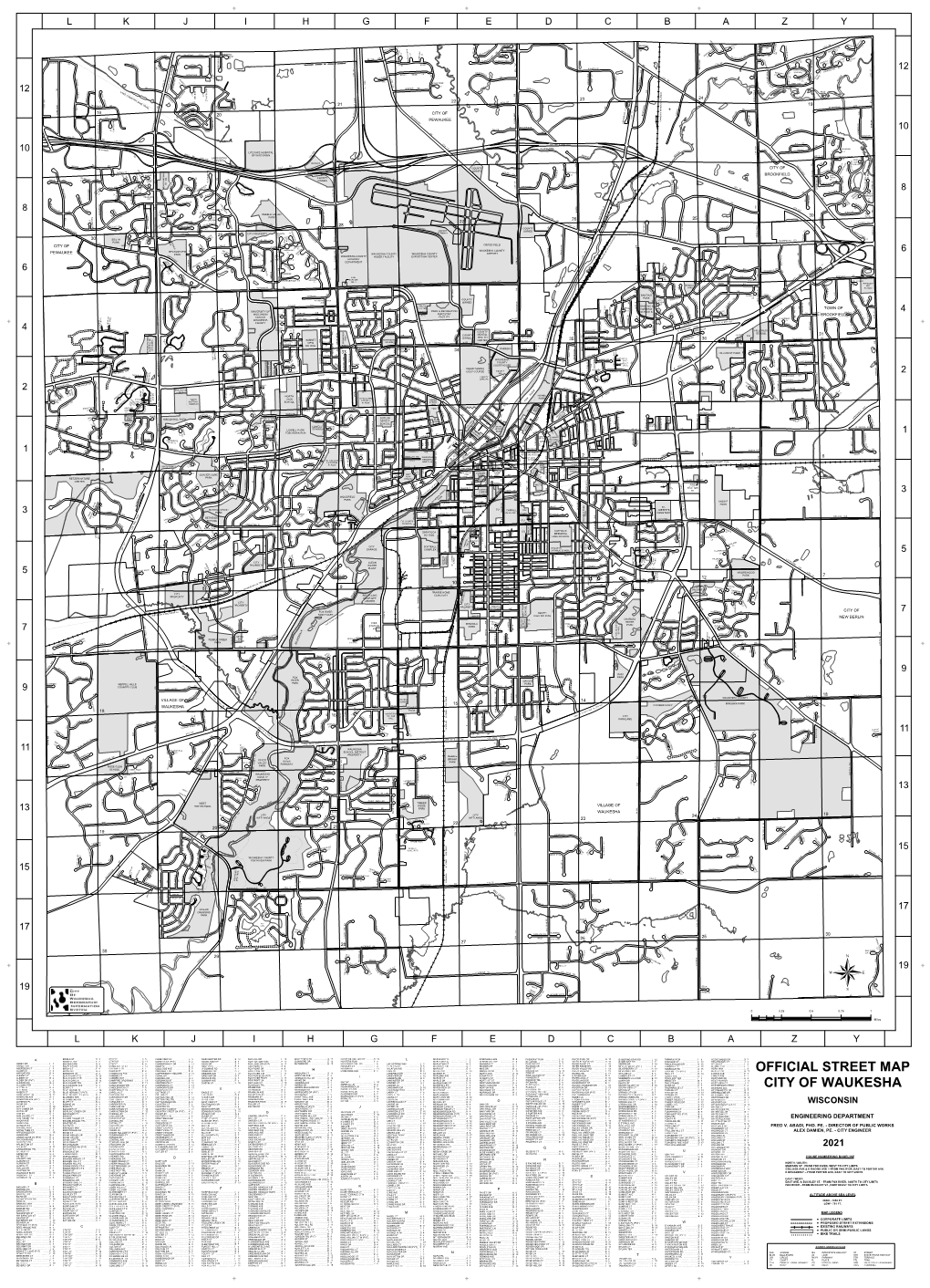 Official Street Map City of Waukesha