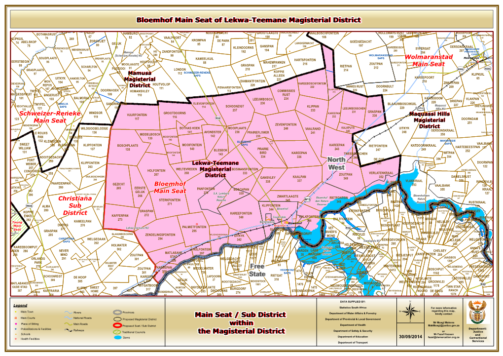 Bloemhof Main Seat of Lekwa-Teemane Magisterial District