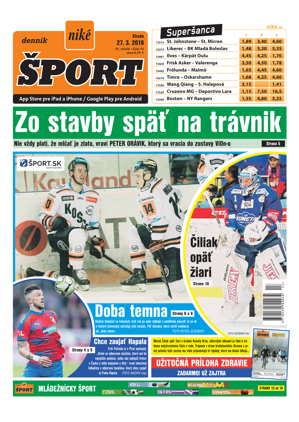 Doba Temna Strany 8 a 9 Košickí Hokejisti Na Kolenách, Tretí Rok Po Sebe Chýbajú V Semifinále Play-Off, to Sa Im V Histórii Slovenskej Extraligy Ešte Nestalo