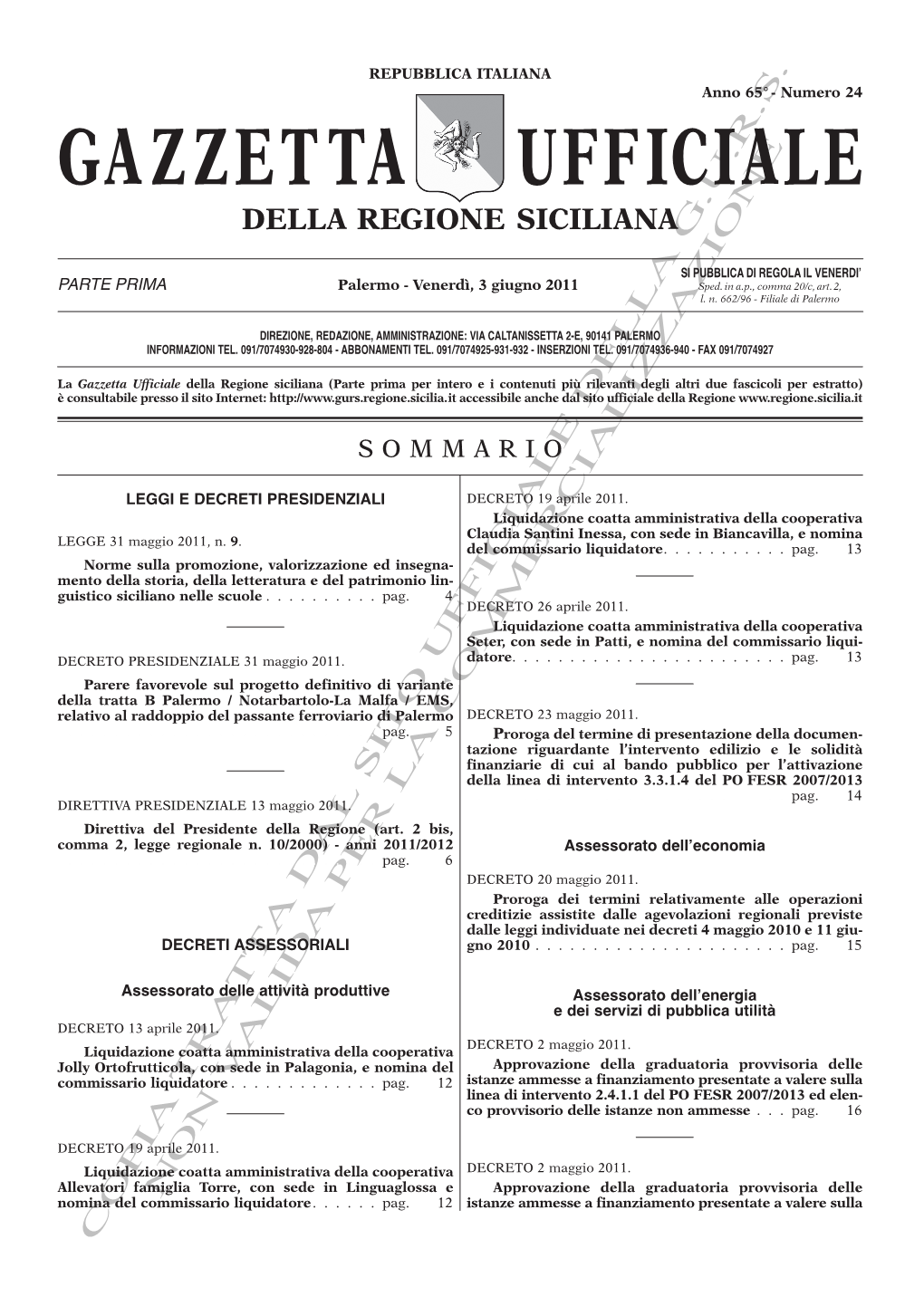 N. 24-Venerdì 03 Giugno 2011 (PDF)