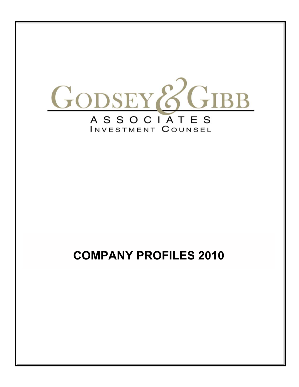 Company Profiles 2010