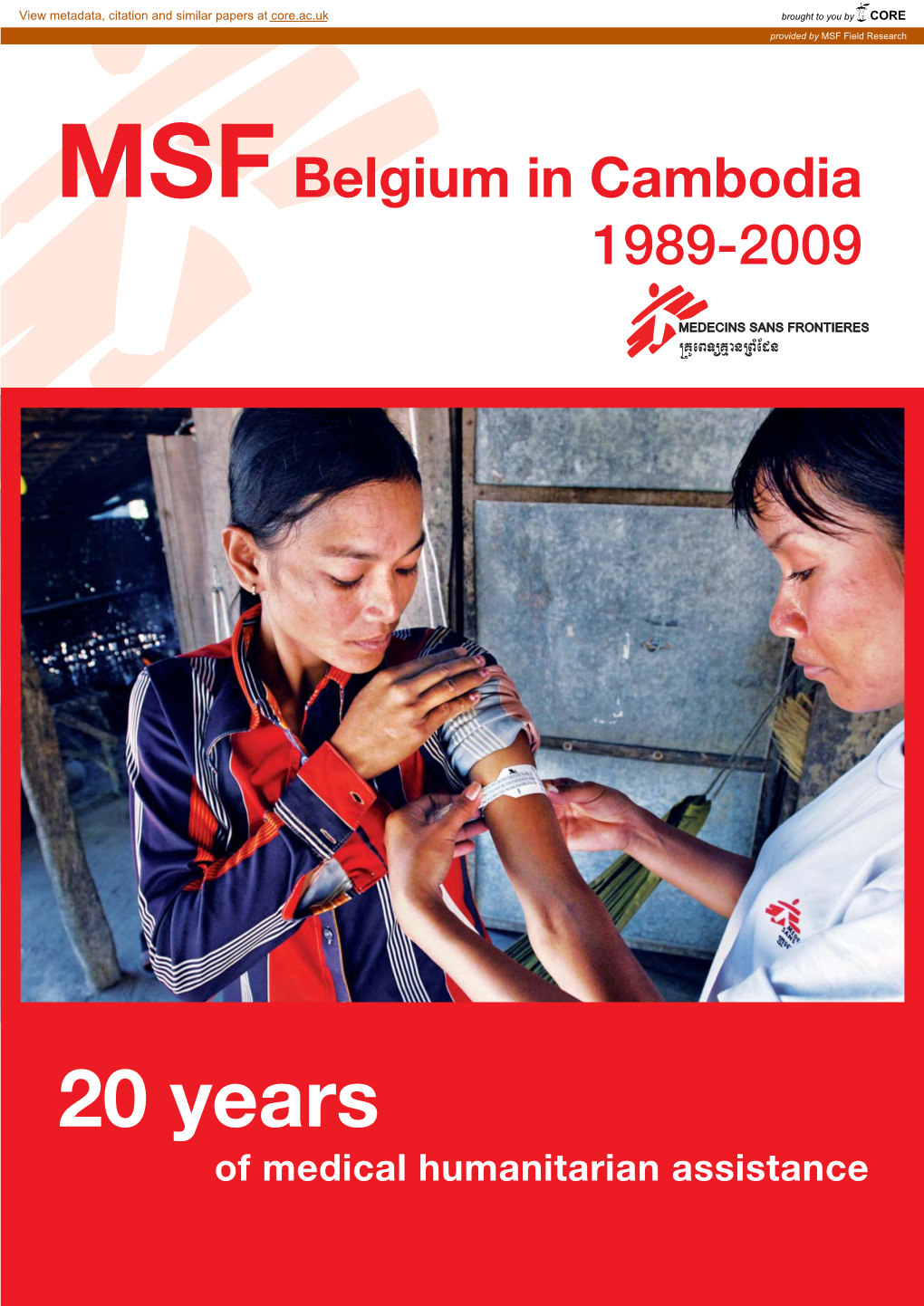 20 Years of Medical Humanitarian Assistance Dear Readers