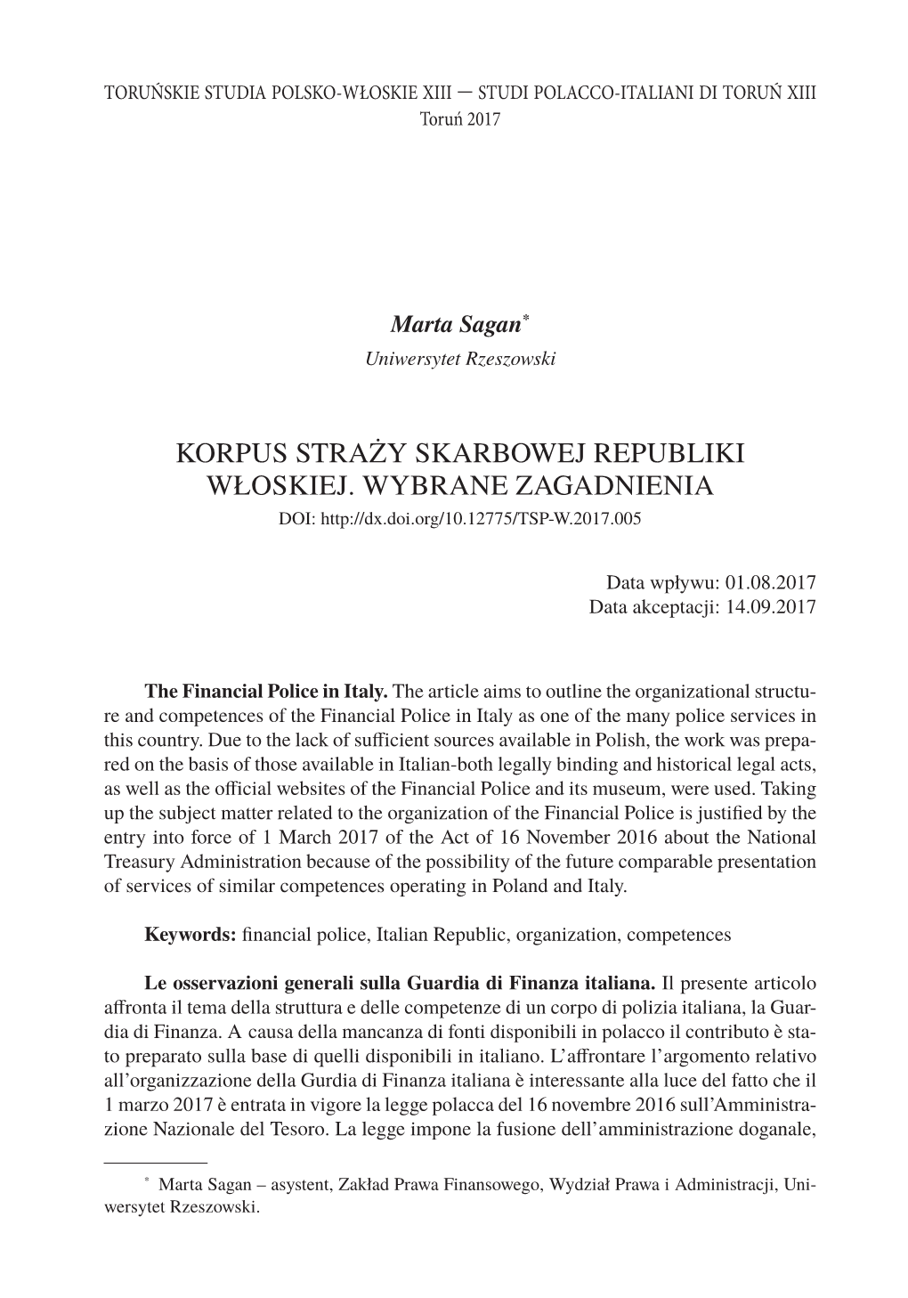 Korpus Straży Skarbowej Republiki Włoskiej