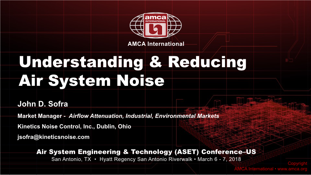 Understanding & Reducing Air System Noise