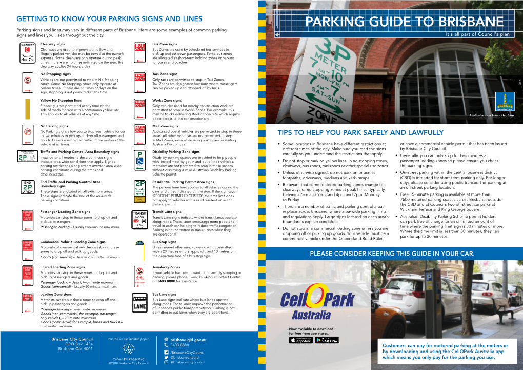 Cell Park Goods (Non-Commercial, for Example, Passenger Permitted in Bus Lanes When They Are Operational