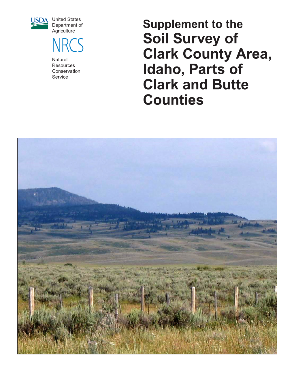 Supplement to the Soil Survey of Clark County Area, Idaho, Parts of Clark and Butte Counties