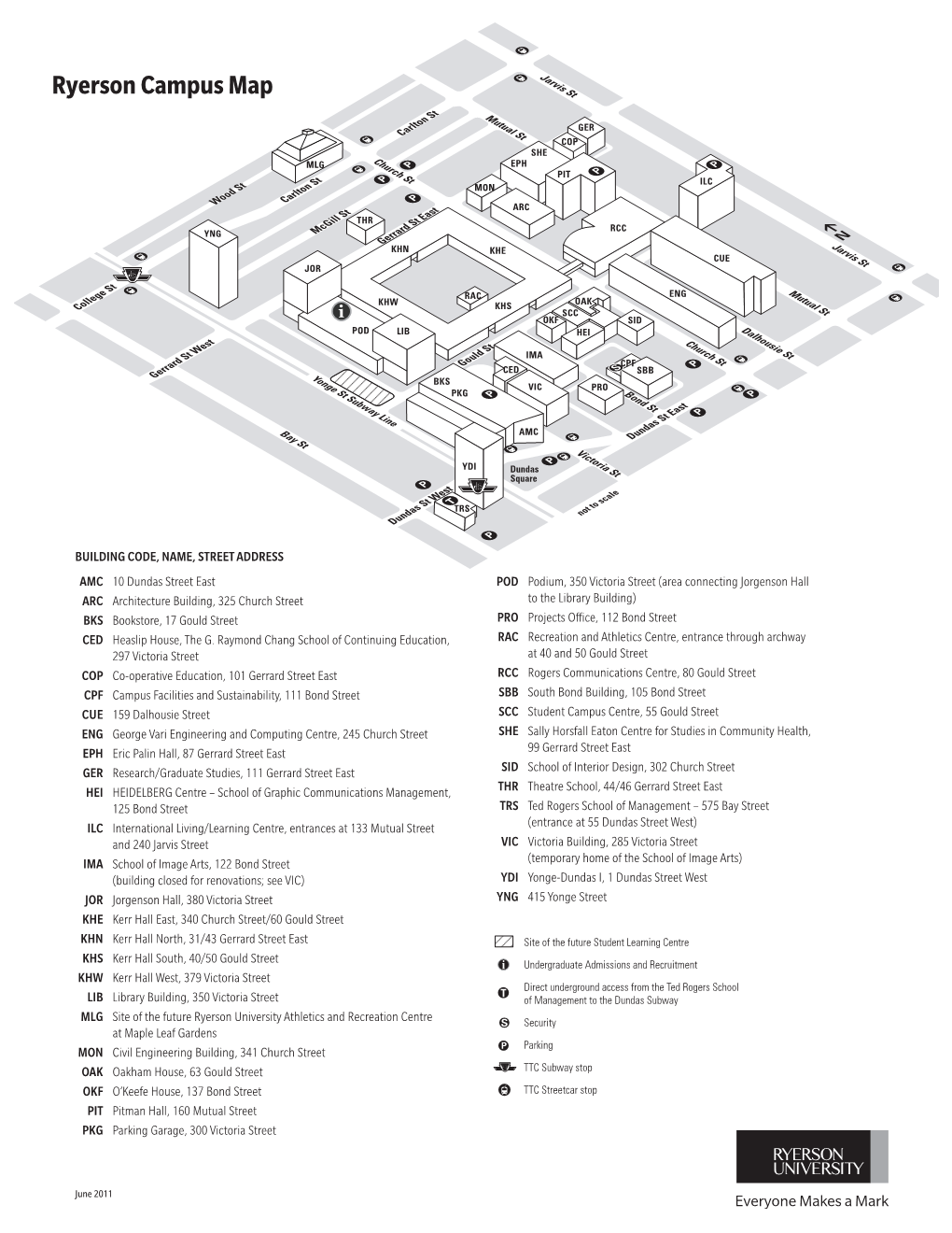 Ryerson Campus Map Jarvis St