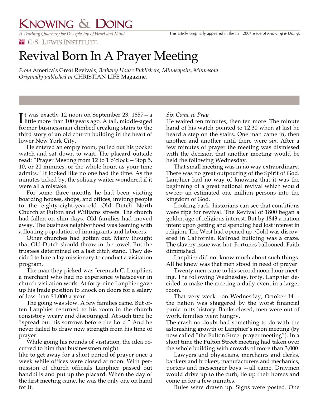 Revival Born in a Prayer Meeting.P65