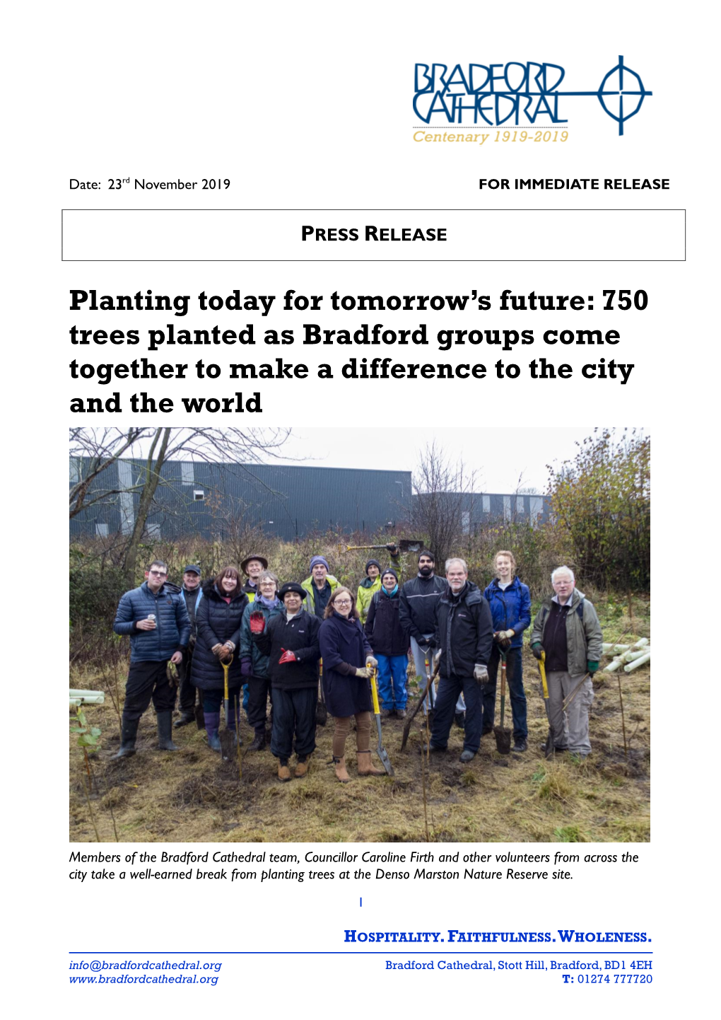 Planting Today for Tomorrow's Future: 750 Trees Planted As Bradford