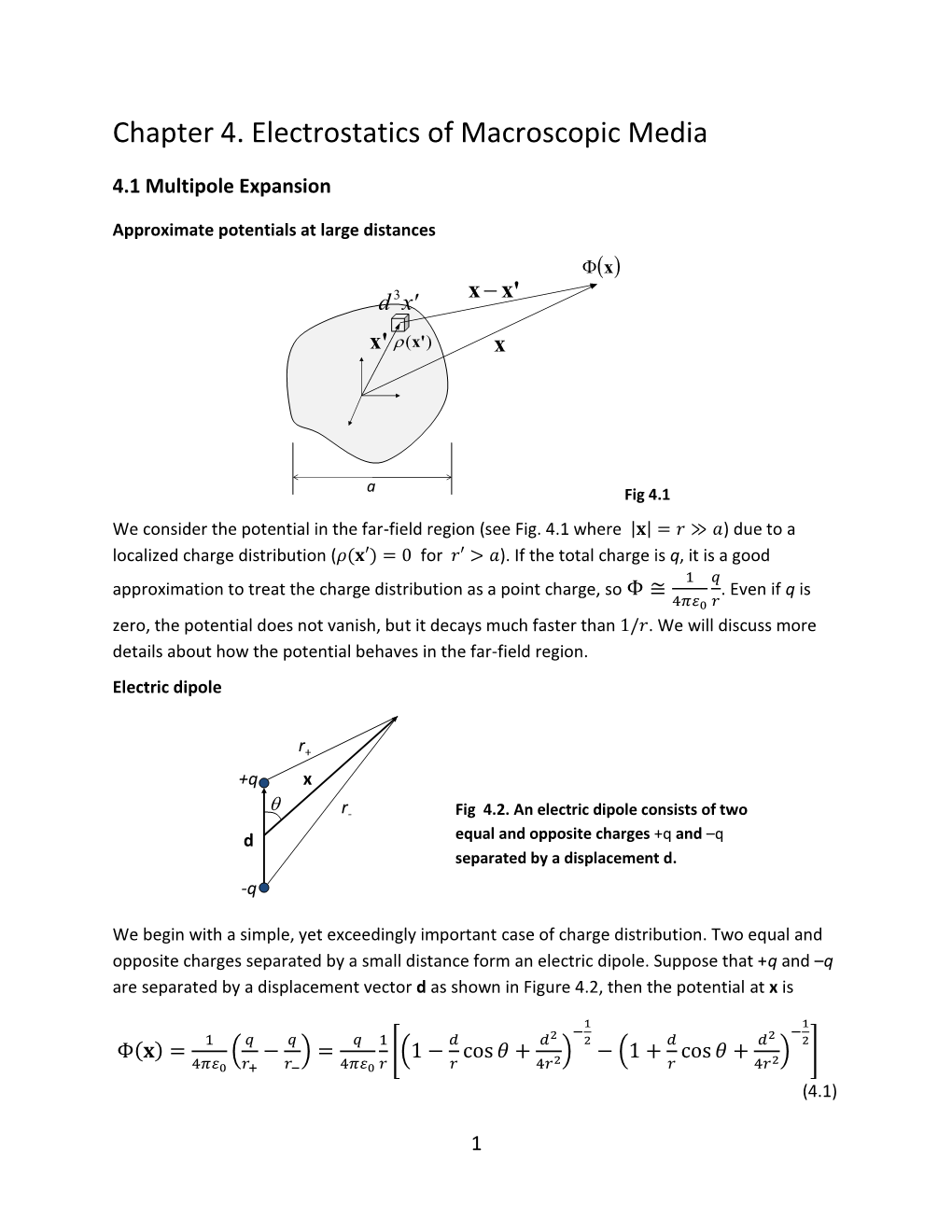 Chapter 4. Electrostatics of Macroscopic Media