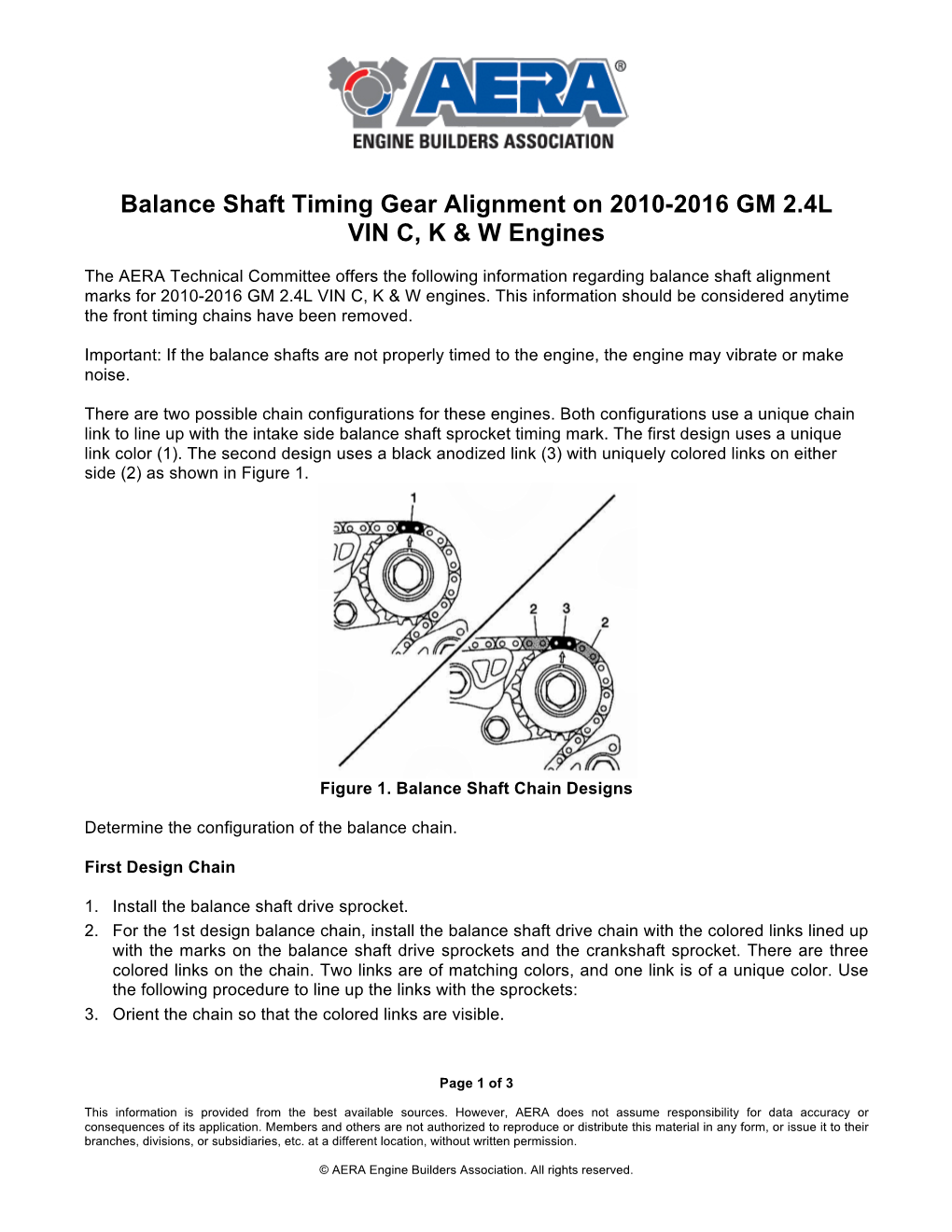 Balance Shaft Timing Gear Alignment on 2010-2016 GM 2.4L VIN C, K & W Engines