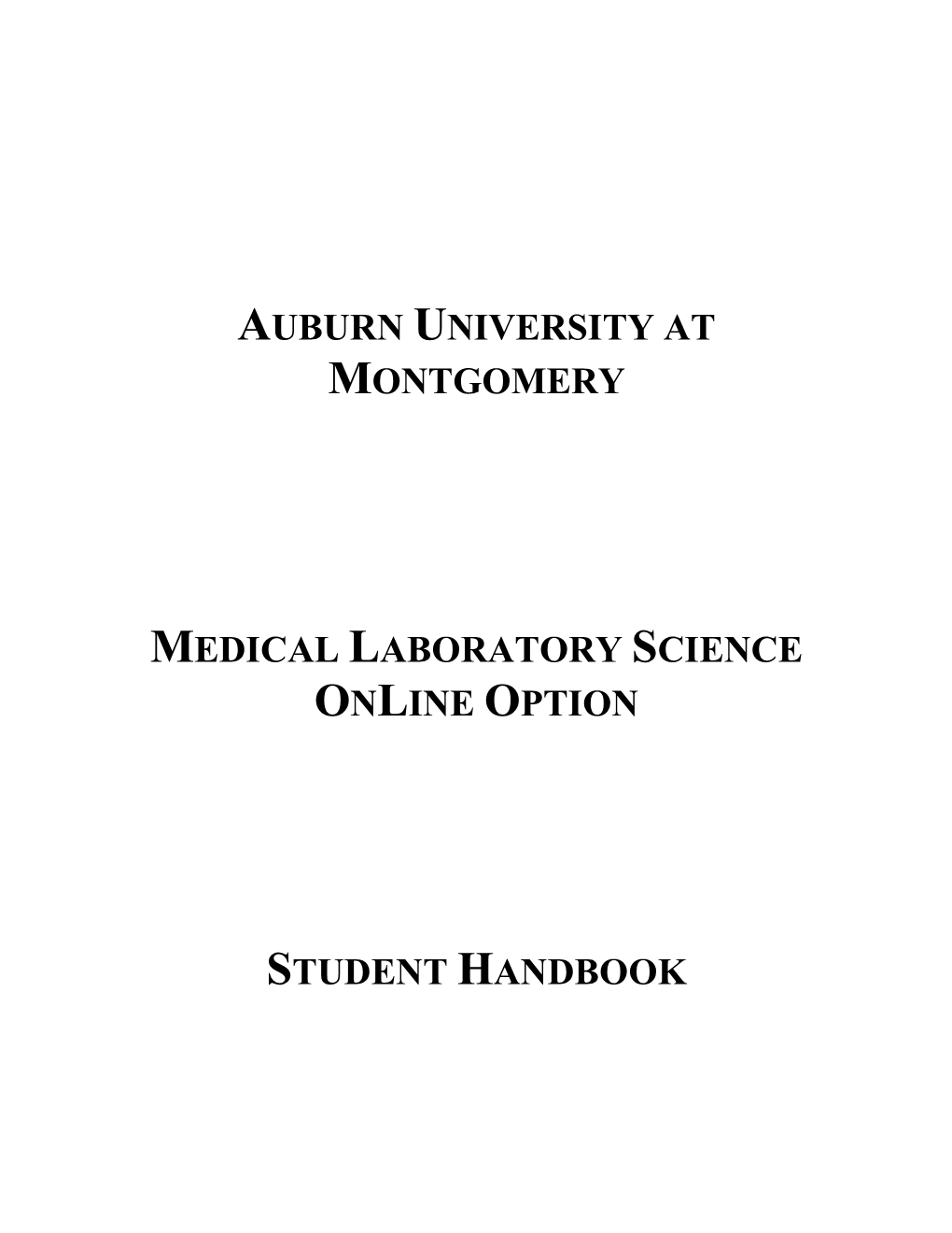 Auburn University at Montgomery Medical Laboratory Science Online