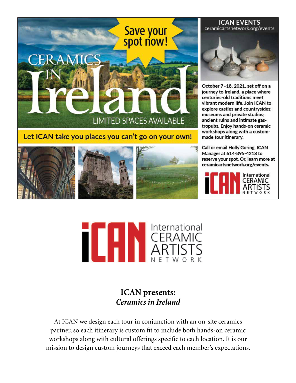 ICAN Presents: Ceramics in Ireland