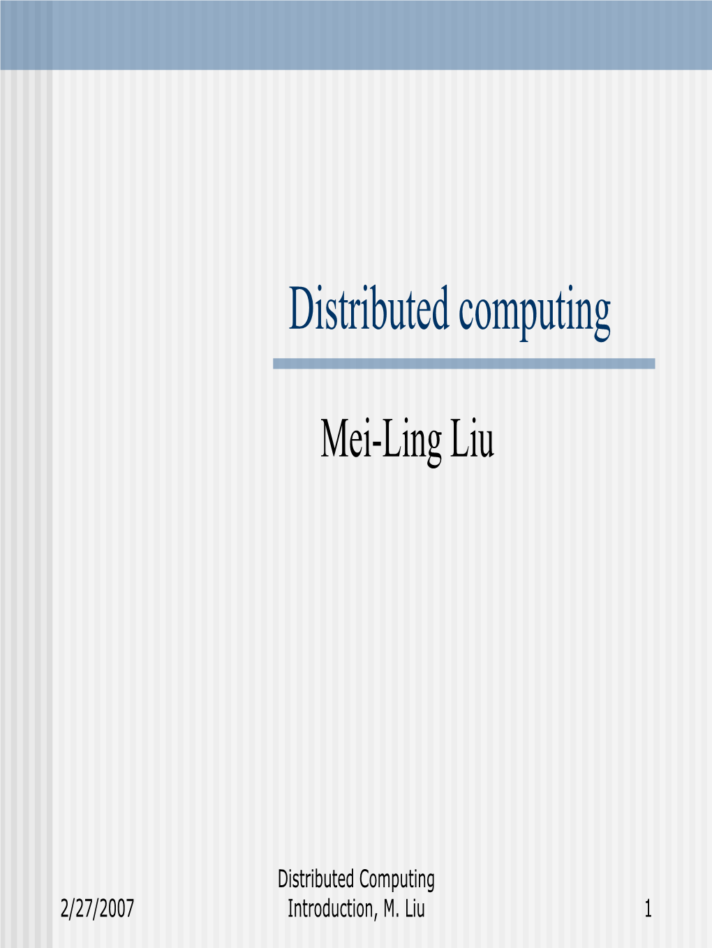 Distributed Computing