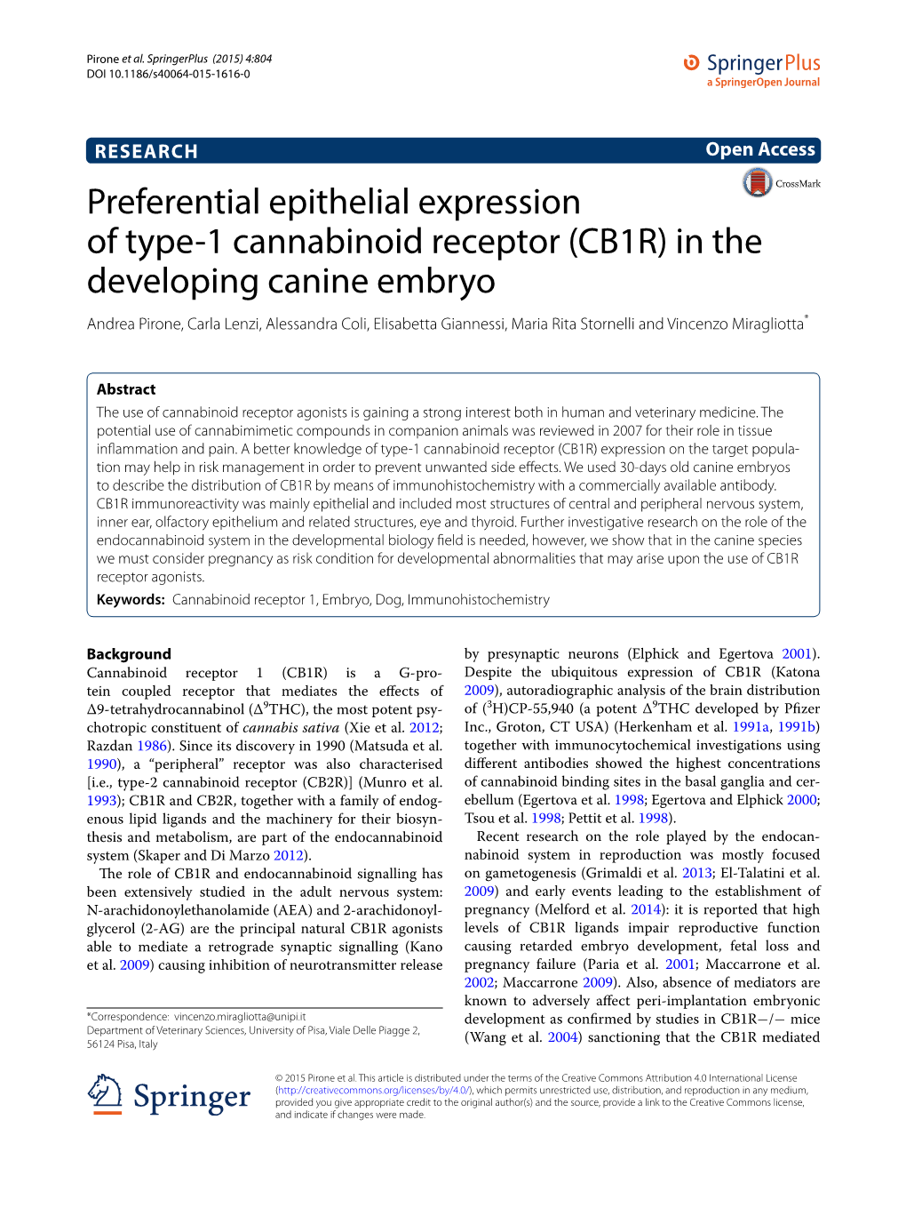 Preferential Epithelial Expression of Type-1 Cannabinoid Receptor (CB1R